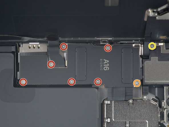 تعویض سنسور لیدار آیفون 14 پرو مکس، پیچ های پوشش کانکتور باتری را باز کنید: مرحله 17، تصویر 1 از 2