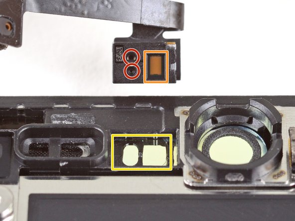 تعویض بلندگو و سنسور جلوی گوشی آیفون 12، مجموعه بلندگو و سنسور جلو را بردارید: مرحله 33، تصویر 2 از 3